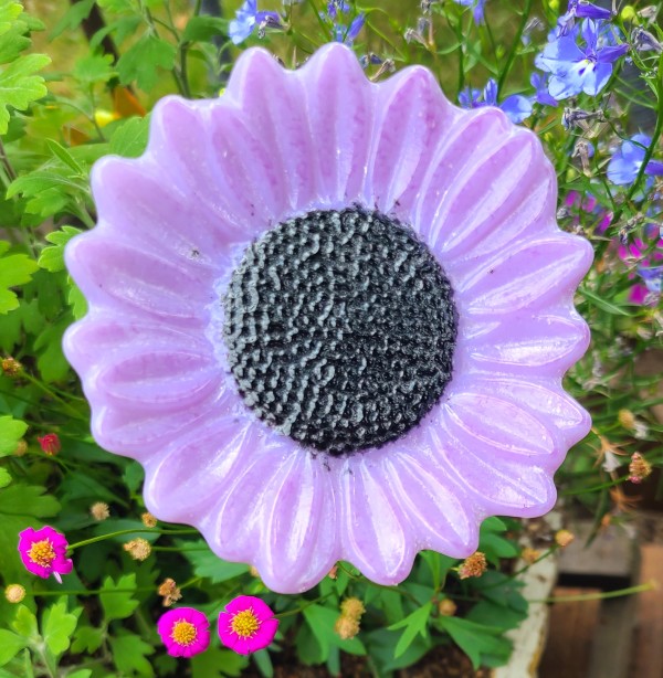 Plant Pick-Sunflower, Large in Lavender by Kathy Kollenburn