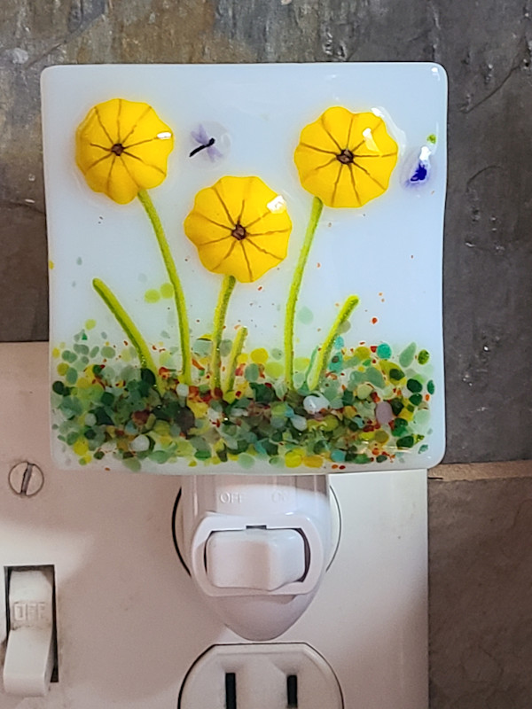 Nightlight-Yellow Sunflowers by Kathy Kollenburn
