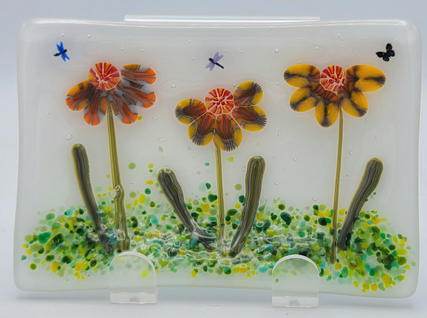 Soap Dish/Spoon Rest-Echinecea by Kathy Kollenburn