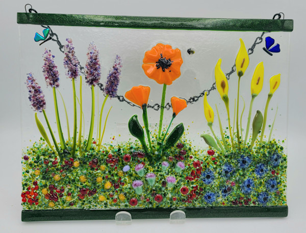 Garden Hanger-Lavender, Poppies, Callas by Kathy Kollenburn