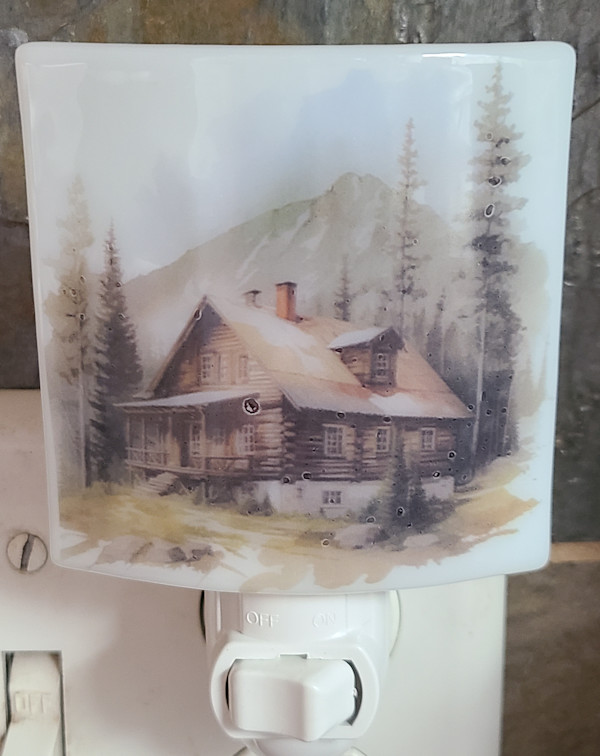 Nightlight-Mountain Cabin by Kathy Kollenburn