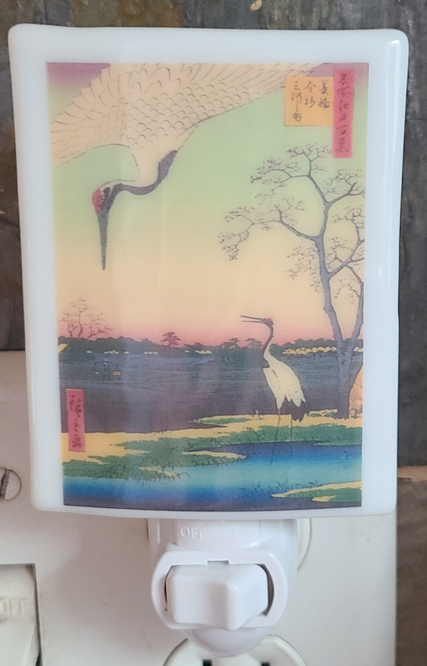 Nightlight-Japanese Cranes by Kathy Kollenburn