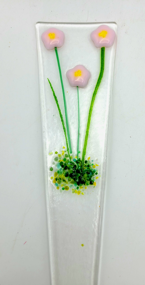 Plant Stake-Pink Blossoms by Kathy Kollenburn