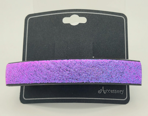 Barrette-Purple Crinkled Dichroic, Uncapped by Kathy Kollenburn
