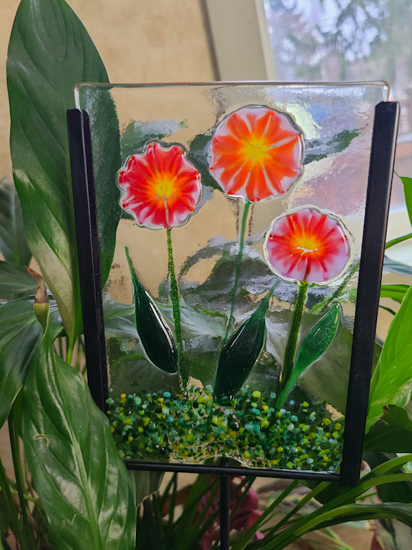 Garden Stake-Sunburst Flowers by Kathy Kollenburn