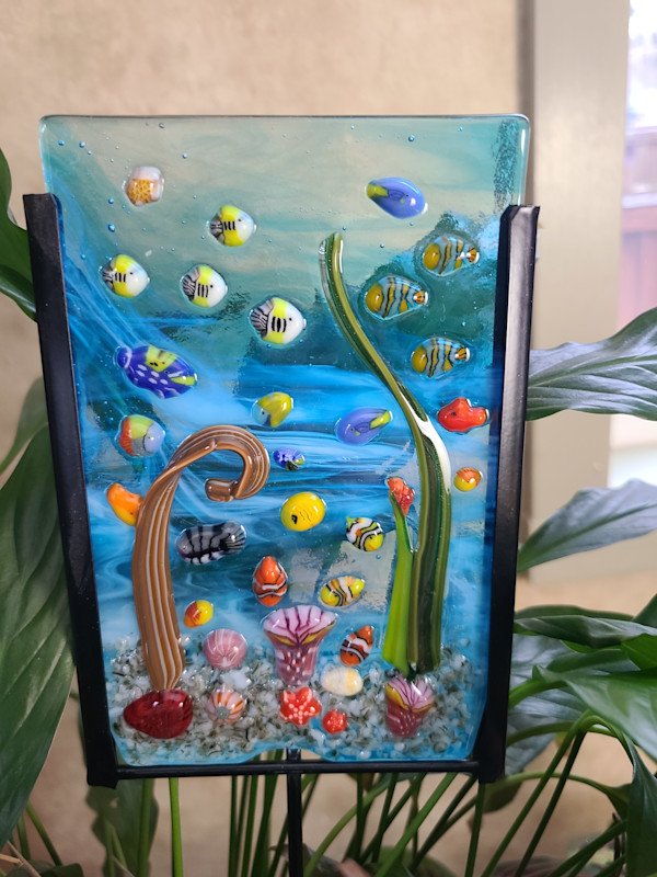 Garden Stake-Undersea Scene by Kathy Kollenburn