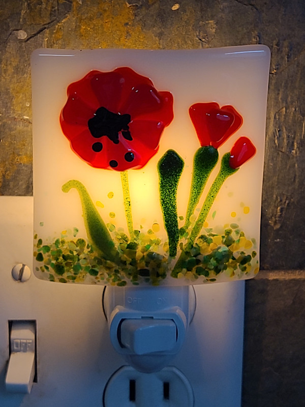 Nightlight-Red Poppies by Kathy Kollenburn