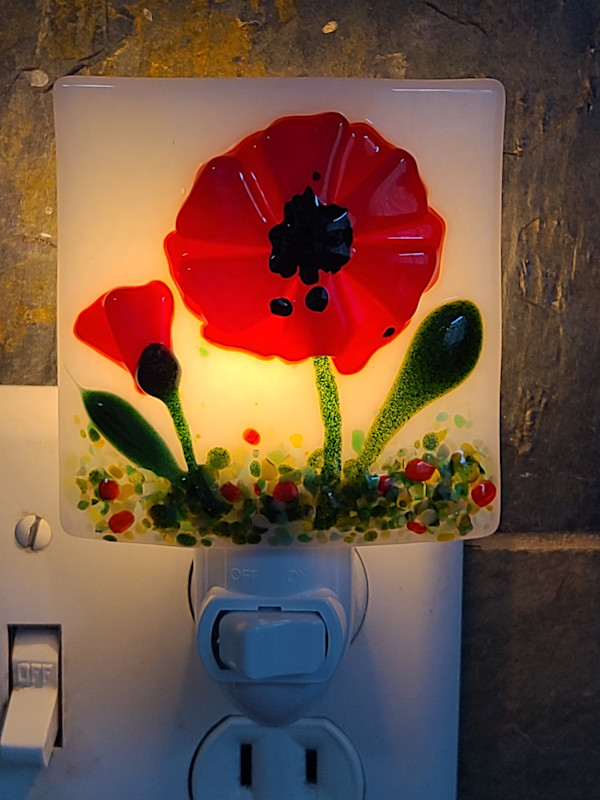 Nightlight-Red Poppies by Kathy Kollenburn