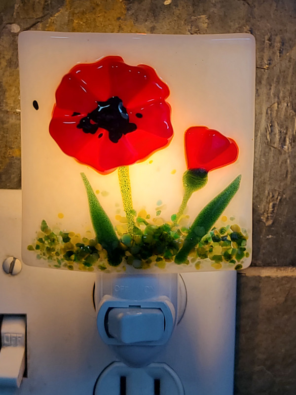 Nightlight-Red Poppies by Kathy Kollenburn