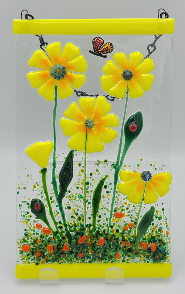 Garden Hanger-Yellow Daisies by Kathy Kollenburn