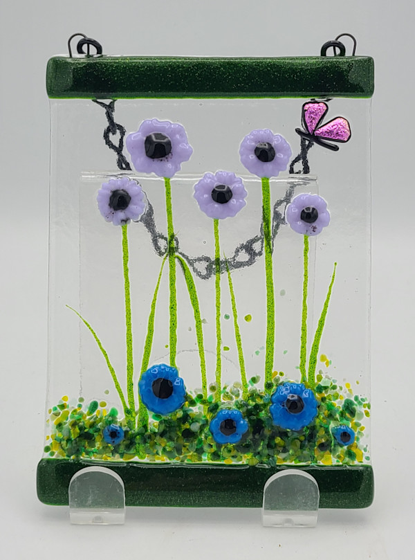 Garden Hanger-Lavender and Blue Flowers by Kathy Kollenburn
