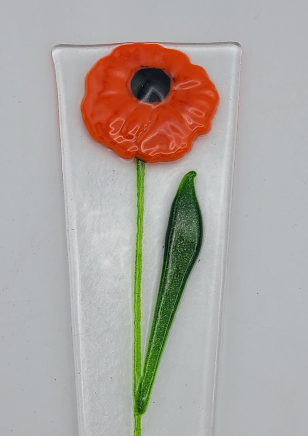 Plant Stake-Orange Flower by Kathy Kollenburn