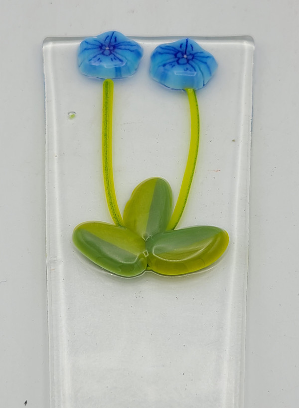 Plant Stake-Blue Orchids by Kathy Kollenburn