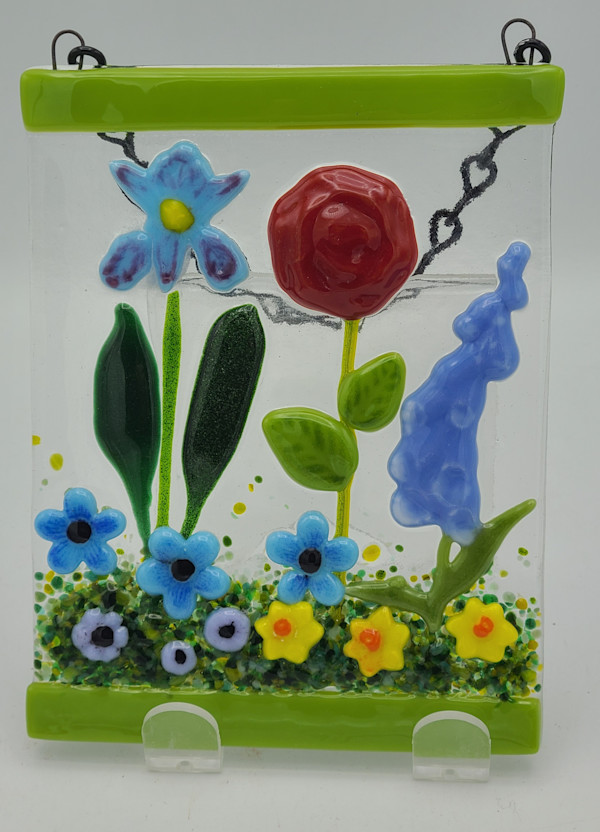 Garden Hanger-Iris, Rose, Foxglove and others by Kathy Kollenburn