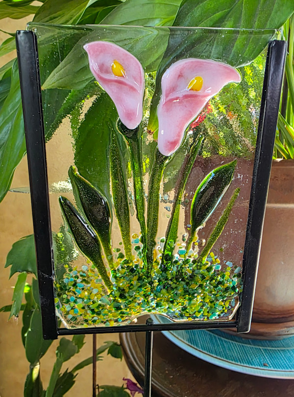 Garden Stake-Pink Callas by Kathy Kollenburn