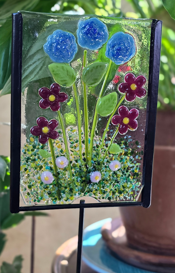 Garden Stake-Spring Flowers by Kathy Kollenburn
