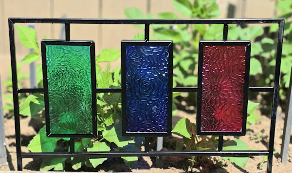 Trellis, Border-With Colored Impressed Botanical Panels by Kathy Kollenburn