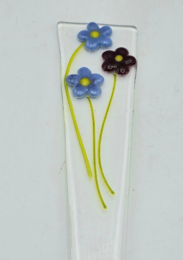Plant Stake-Purple & Maroon Flowers by Kathy Kollenburn