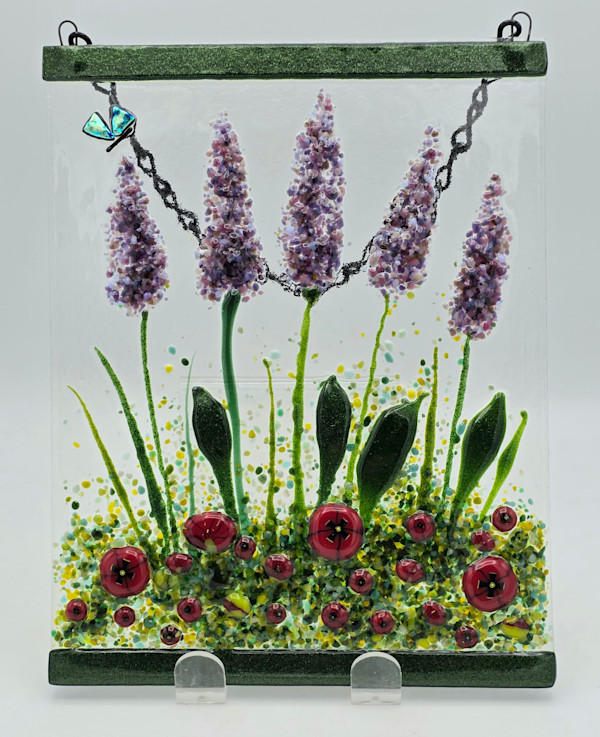Garden Hanger-Lavender & Poppies by Kathy Kollenburn