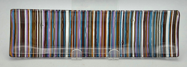 Long Tray in Earthy Stripes by Kathy Kollenburn
