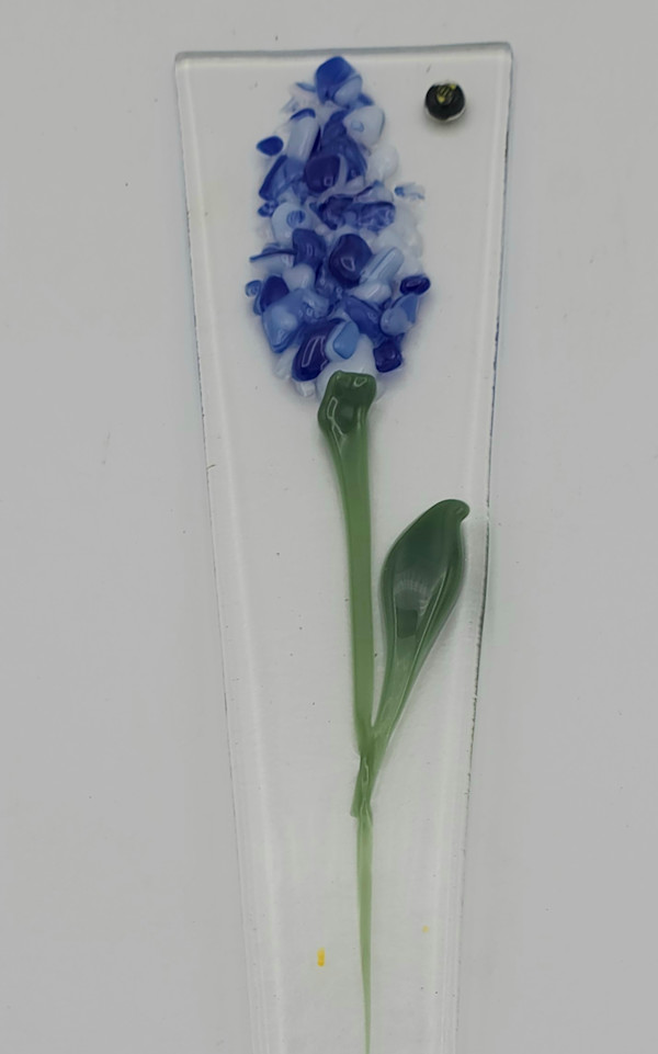 Plant Stake-Blue/White Delphinium by Kathy Kollenburn
