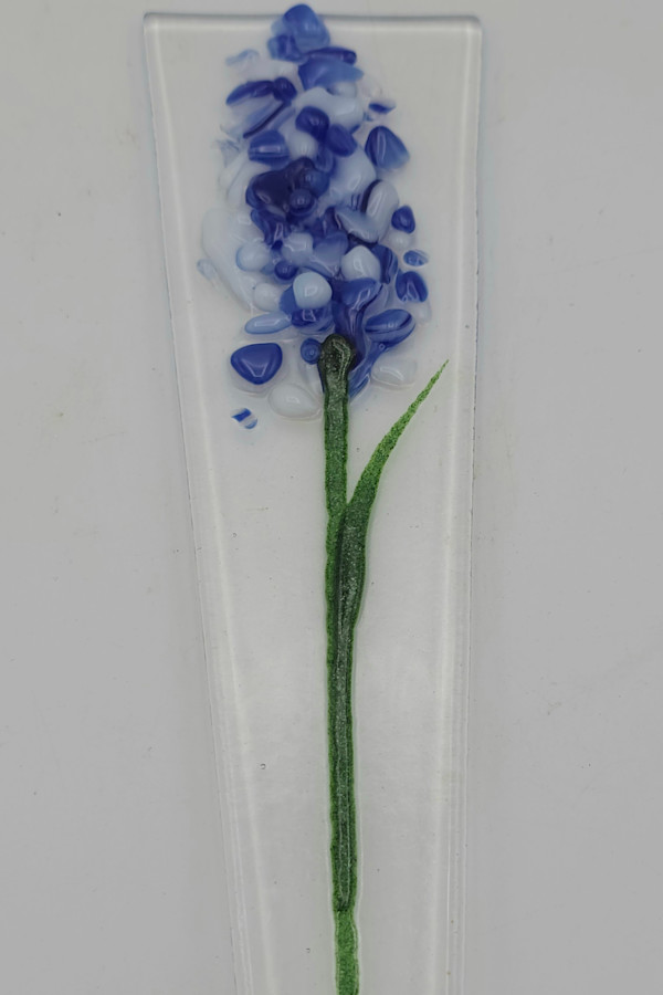 Plant Stake-Blue/White Delphinium by Kathy Kollenburn