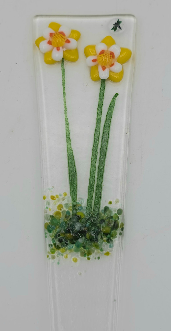 Plant Stake-Yellow Columbine by Kathy Kollenburn