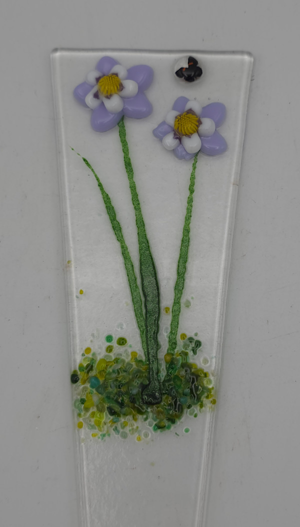 Plant Stake-Lavender Columbine by Kathy Kollenburn