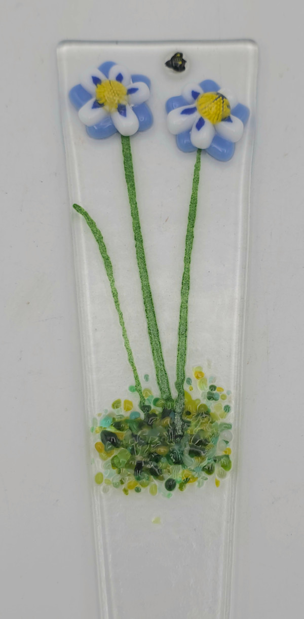 Plant Stake-Periwinkle Columbine by Kathy Kollenburn