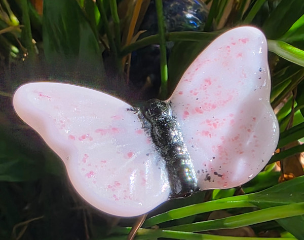 Plant Pick-Butterfly, Small in Pinks by Kathy Kollenburn