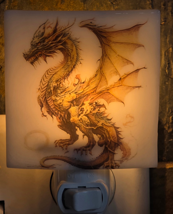 Nightlight-Winged Dragon by Kathy Kollenburn