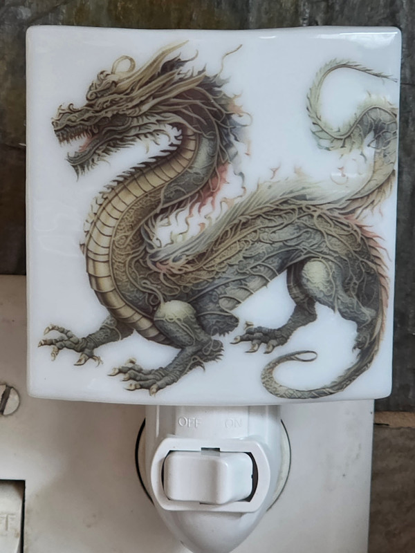 Nightlight-Green Dragon by Kathy Kollenburn