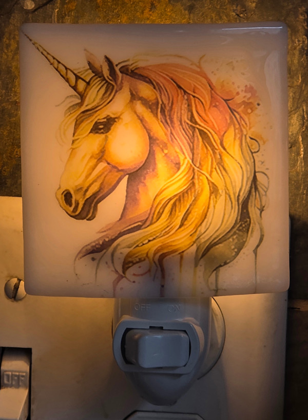 Nightlight-Rainbow Unicorn by Kathy Kollenburn