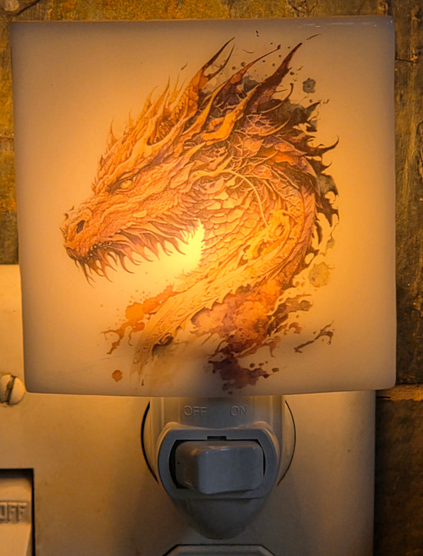 Nightlight-Dragon Head by Kathy Kollenburn