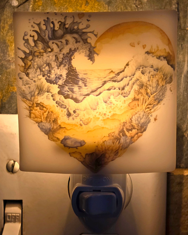 Nightlight-Blue Beach Love by Kathy Kollenburn