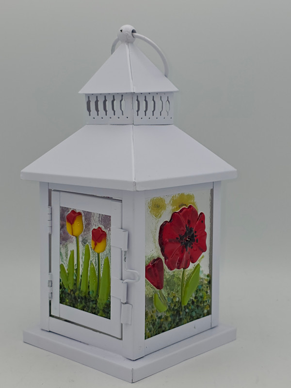 Lantern with Botanical Panels by Kathy Kollenburn