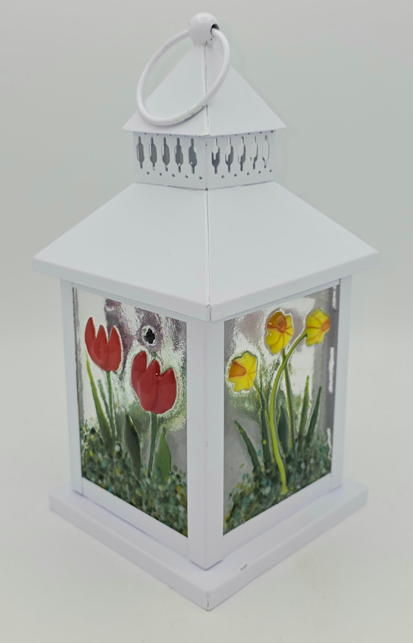 Lantern, Small with Botanical Panels by Kathy Kollenburn, Image 11.