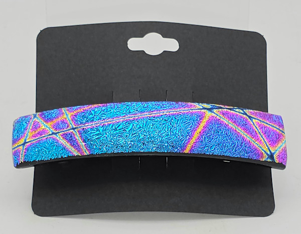 Barrette-Pixie Stix Crinkled Dichroic, Uncapped by Kathy Kollenburn, Image 1.