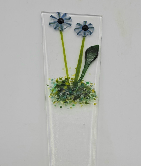 Plant Stake-Blue Mandala Flowers by Kathy Kollenburn, Image 11.