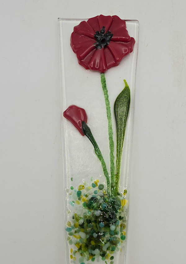 Plant Stake-Red Poppies by Kathy Kollenburn, Image 1.