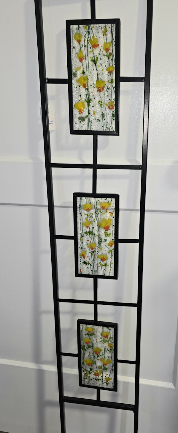 Garden Trellis with Abstract Daffodils by Kathy Kollenburn, Image 1.