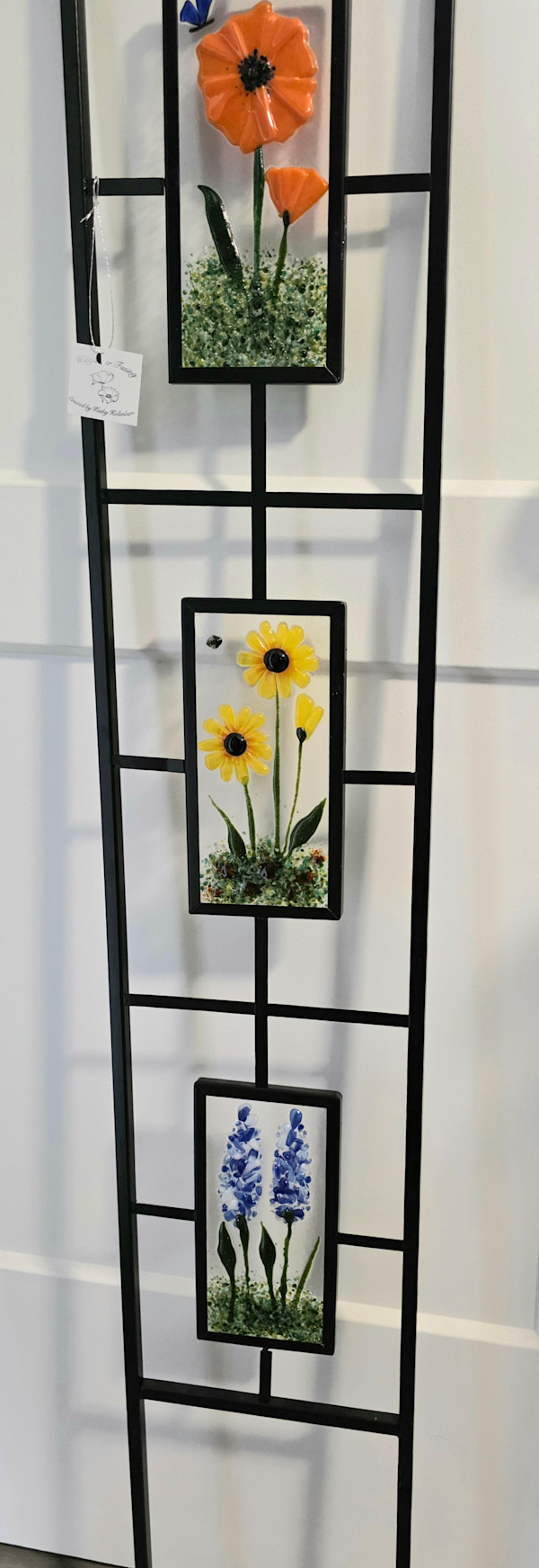 Trellis-with Poppies, Daisies, Delphiniums by Kathy Kollenburn, Image 1.