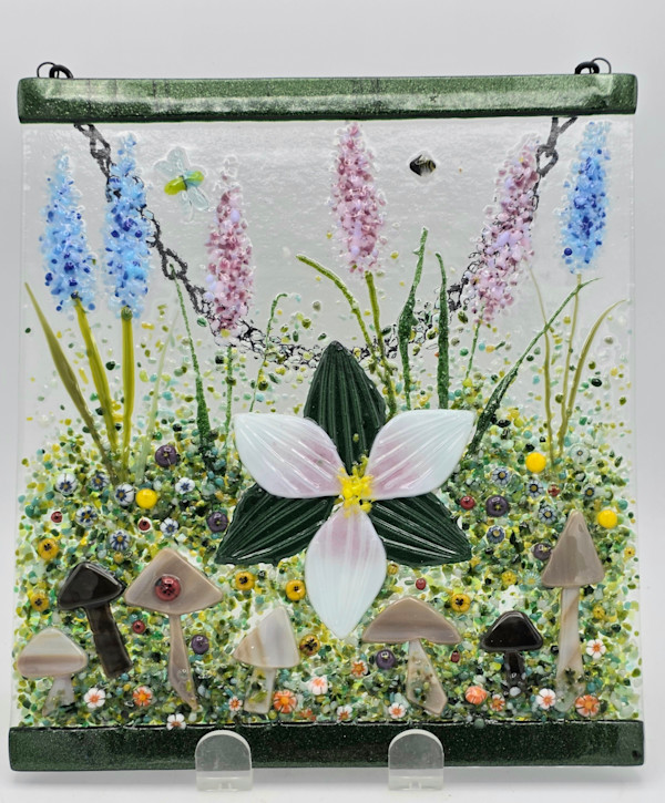 Garden Hanger-Trillium with Spire Flowers and Mushrooms by Kathy Kollenburn, Image 9.
