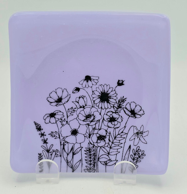 Small Plate-Floral Garden on NeoLavender by Kathy Kollenburn, Image 9.