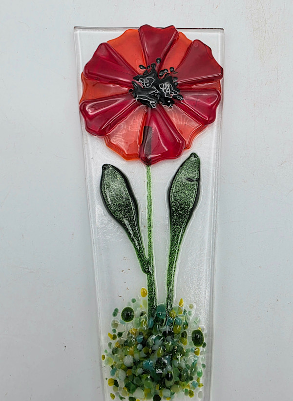 Plant Stake-Red Poppy by Kathy Kollenburn, Image 2.