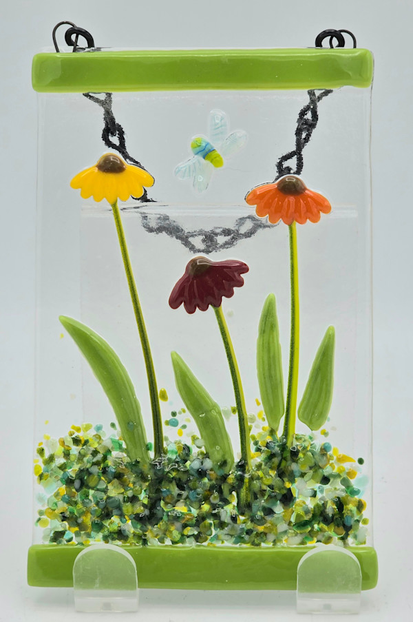 Garden Hanger-Coneflowers with Dragonfly by Kathy Kollenburn, Image 2.