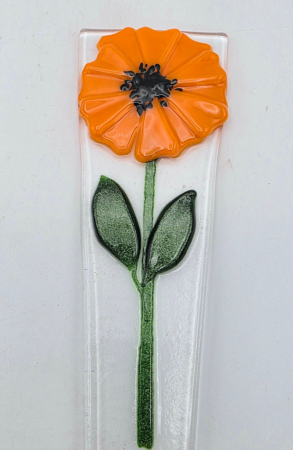 Plant Stake-Orange Poppy by Kathy Kollenburn, Image 7.