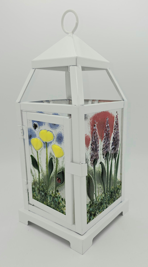 Lantern with Botanical Panels by Kathy Kollenburn, Image 1.