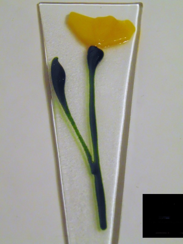 Plant Stake-Yellow Poppy by Kathy Kollenburn