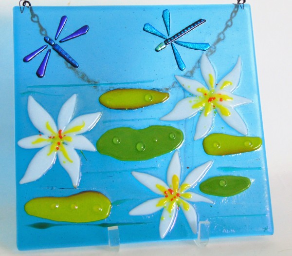 Garden Hanger-Dragonfly Pond with Lilypads by Kathy Kollenburn